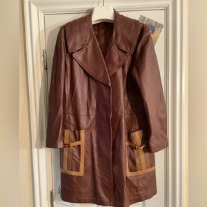 Vintage genuine leather coat.